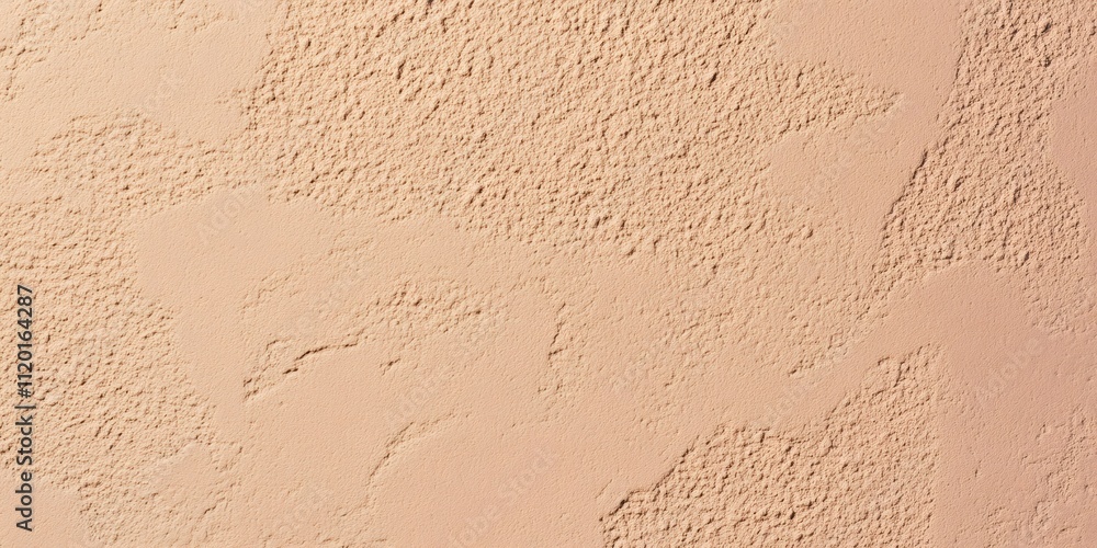 Poster close up view of a beige textured plaster wall showcasing a unique decorative pattern, ideal for bac