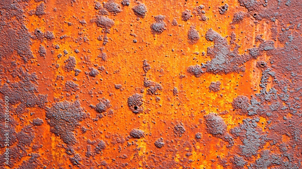 Poster material rust metal texture with decay patterns and unique visual elements in industrial grunge.