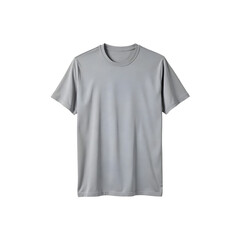 Minimalist Design: Model of a grey T-Shirt Set Against a Transparent Background for Seamless Integration Into Any Project
