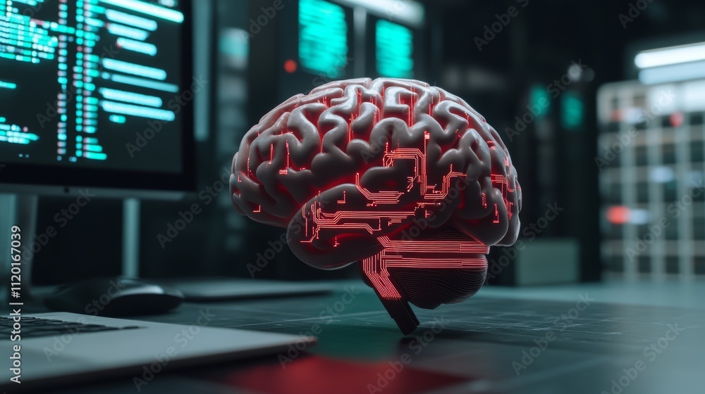 Poster unlocking the future, exploring the synergy of artificial intelligence and human potential in modern