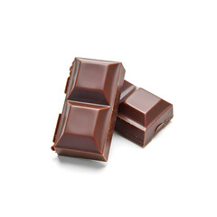 Fototapeta premium Stack of milk chocolate against a transparent background