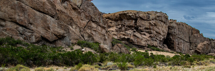 La buitrera canyon entrance landscape, patagonia, piedra parada, chubut province, argentina