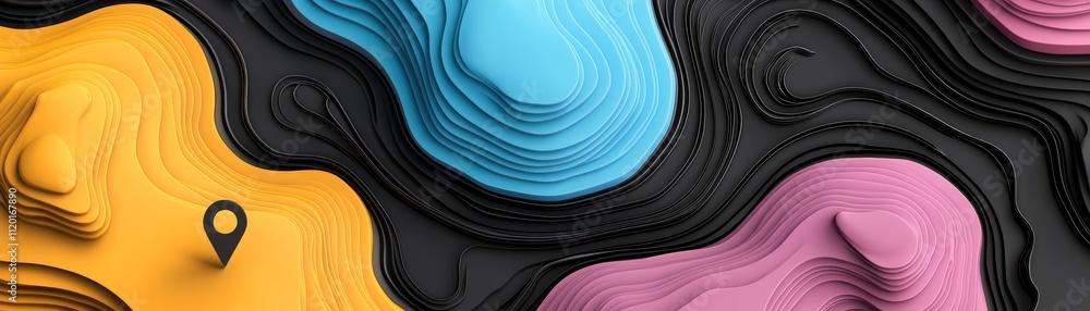 Poster abstract background with colorful shapes, a vibrant and dynamic design for modern projects