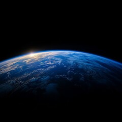 Obraz premium A view of the earth from space at night