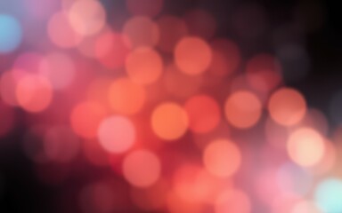 Colorful bokeh lights create a festive atmosphere at night during a celebration with people enjoying sound and dance