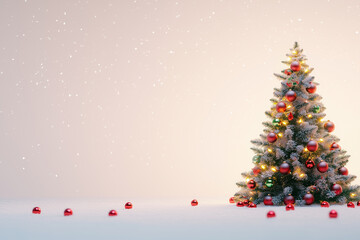 Obraz premium The Christmas tree and new year season greetings 