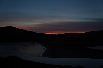 Obraz premium sunset in the mountains