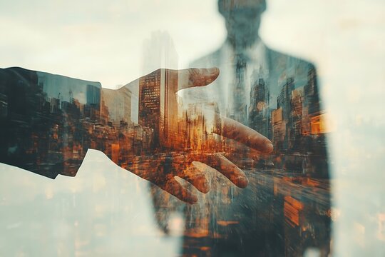 Glowing Cityscape Partnership Growth