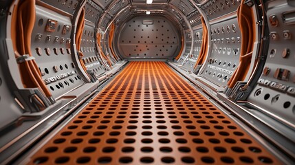 Obraz premium material science and futuristic technology for industrial design with connectivity efficiency and innovation.