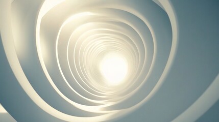 Obraz premium Abstract Modern Loop Design with Soft White Light and Depth