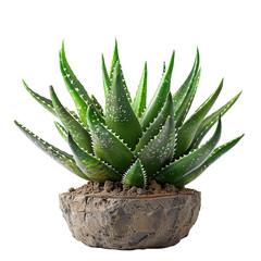 Fototapeta premium Aloe bush on transparent or white background png