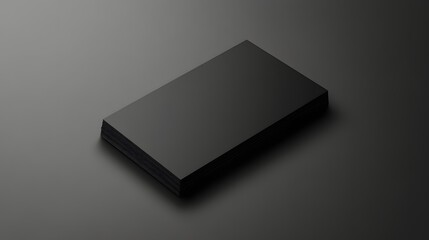A Stack of Blank Black Business Cards
