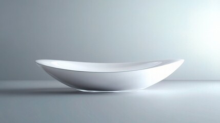 Minimalist White Concave Surface Design for Modern Interiors