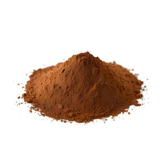 Pile of Cocoa Powder Isolated on White Background, Side View