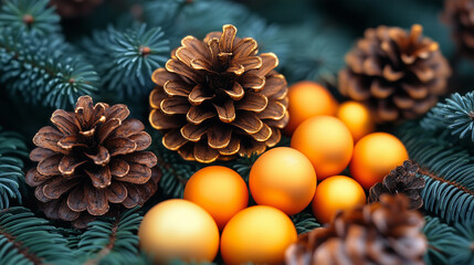 Christmas decoration with cones