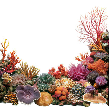 colorful coral reef underwater scene clip art preview