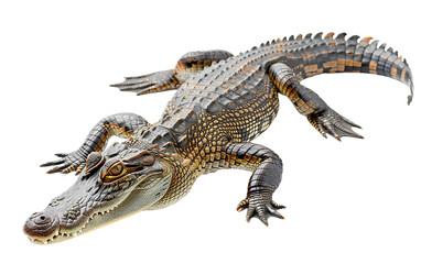 Naklejka premium Crocodile on transparent or white background png