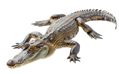 Crocodile on transparent or white background png