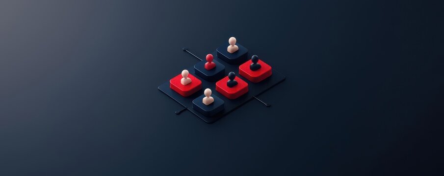 human resource management concept. Digital attendance tracker for HR management, real-time monitoring, 3D illustration