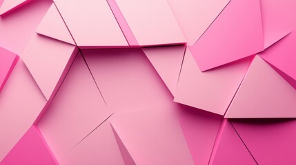 Obraz premium Pink Abstract Geometric Background - Minimalist 3D Design
