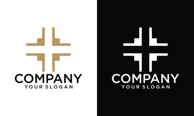 Obraz premium Creative church logo. Christian cross logo vector