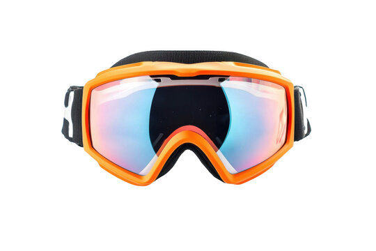 Ski goggles on white background. 
