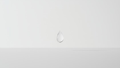 Minimalist View of Single Raindrop on Smooth Surface Captures Tranquility and Simplicity in a Soft Focal Point Setting