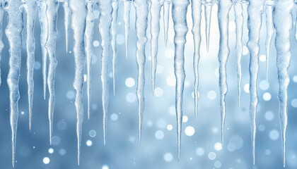 Icicle texture with translucent glossy vertical formations and light reflections