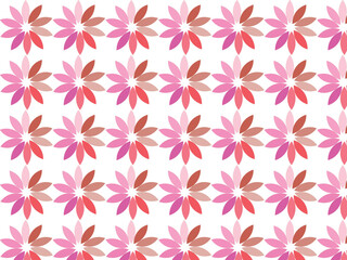 seamless pattern with pink flowers