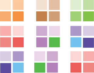 Color Plate Illustration Retro Vintage Template Design