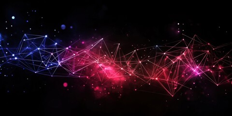 Cyberpunk digital infrastructure, dark background with electric neon nodes, sharp geometric connections, high-contrast lighting, technological rebellion aesthetic, digital punk visualization