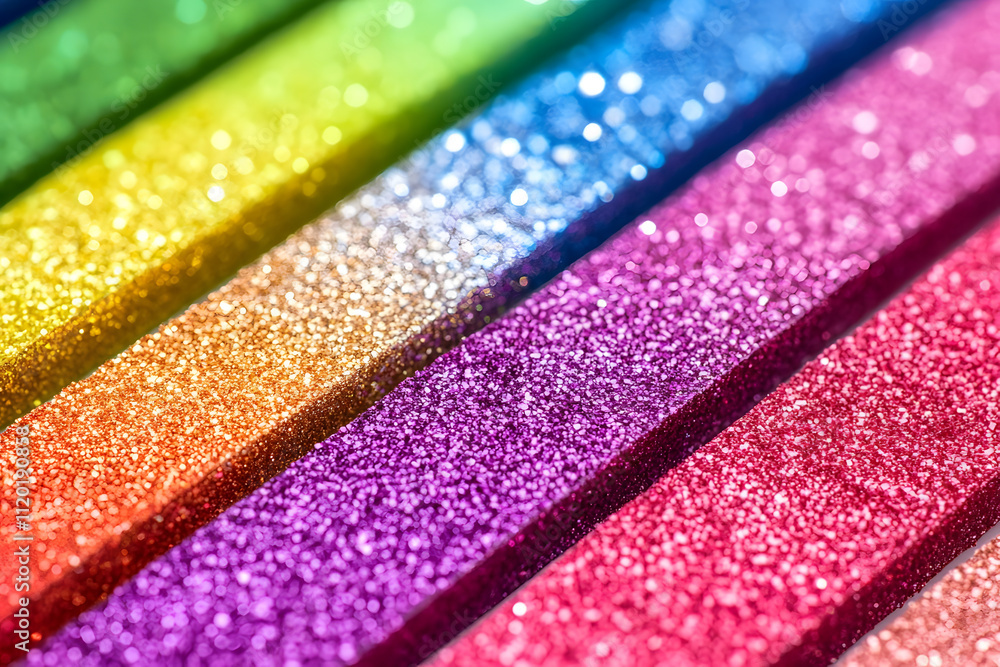 Poster vibrant glitter patterns artistic setting macro photography colorful environment close-up view visua