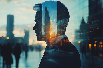 Modern Business Leader Cityscape Background