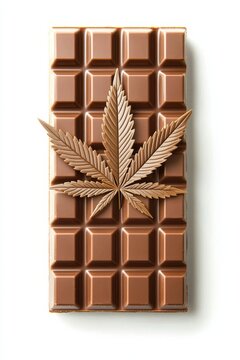 Indulge in thc chocolate bar a rich cannabis treat gourmet delights home close-up chocolate bliss