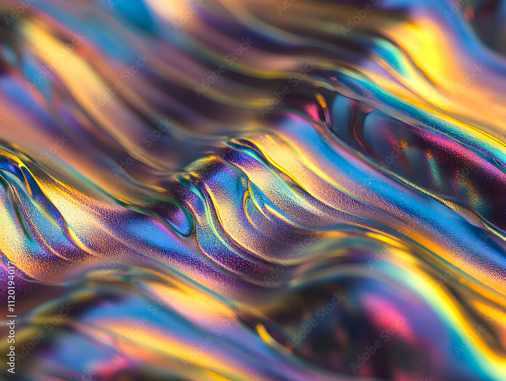 Poster dynamic colorful waves abstract art digital rendering vivid environment close-up viewpoint fluid mot