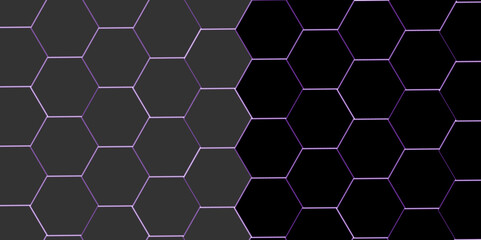 Black hexagon 3D background texture. modern abstract polygonal pattern. 3d rendering illustration. Futuristic abstract banner. white and black lines 3d Hexagonal. honeycomb black Background.