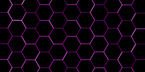 Black hexagon 3D background texture. modern abstract polygonal pattern. 3d rendering illustration. Futuristic abstract banner. white and black lines 3d Hexagonal. honeycomb black Background.