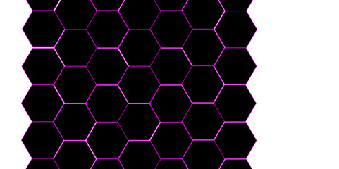 Black hexagon 3D background texture. modern abstract polygonal pattern. 3d rendering illustration. Futuristic abstract banner. white and black lines 3d Hexagonal. honeycomb black Background.