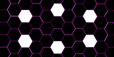 Black hexagon 3D background texture. modern abstract polygonal pattern. 3d rendering illustration. Futuristic abstract banner. white and black lines 3d Hexagonal. honeycomb black Background.
