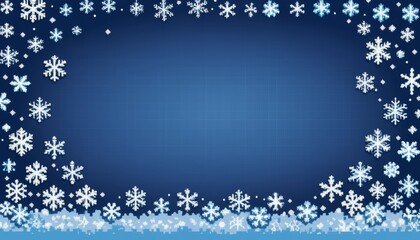 Fototapeta premium Christmas background image with retro game vintage videogame snowflake graphics as decoration for template