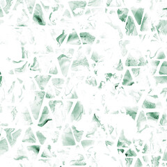 Seamless hand drawn watercolor pattern of triangles. Abstract monochrome design.