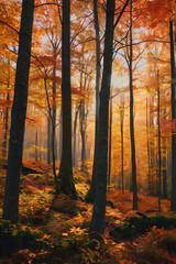 Fototapeta premium captivating desert landscape under a radiant sky filled with vivid geometrical forms to evoke feelings of adventure