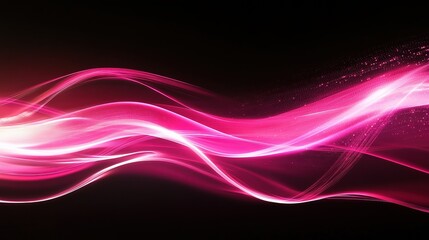 Naklejka premium Abstract Neon Light Waves in 3D Design for Technology Background