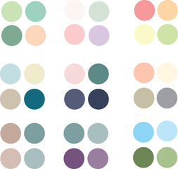 Color Plate Illustration Retro Vintage Template Design