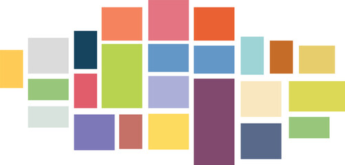 Color Plate Illustration Retro Vintage Template Design