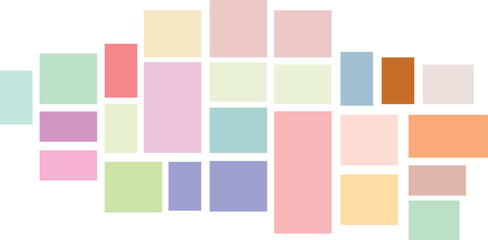set of different color fill round shape pallets. random colors. vector-illustration