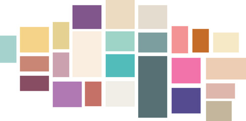 set of different color fill round shape pallets. random colors. vector-illustration