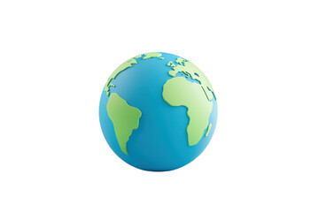 Fototapeta premium A colorful globe showcasing continents and oceans, representing the Earth in a vibrant and simplified manner.