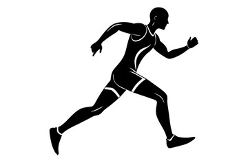 Silhouette of a runner illustration