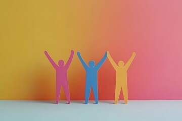 Fototapeta premium Pastel People Teamwork Hope and Optimism